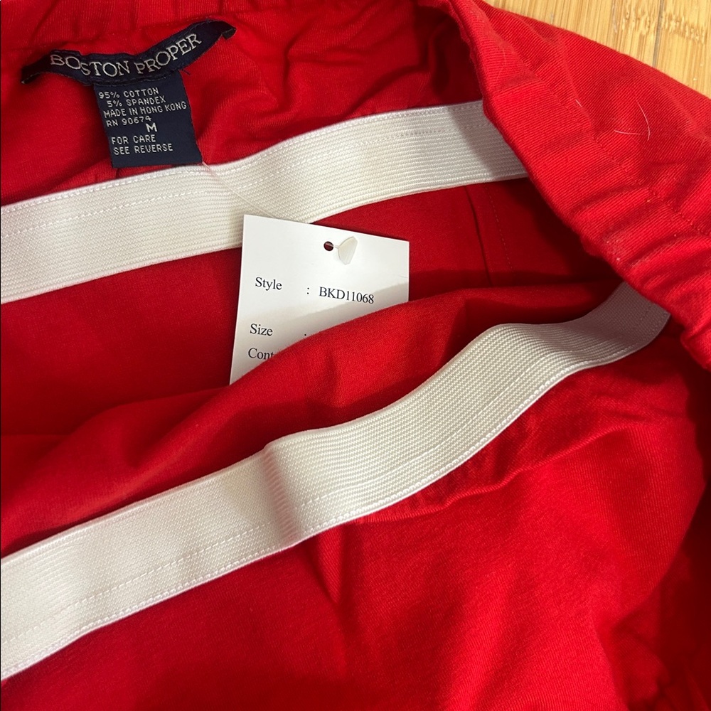 Boston Proper NWT Red Strapless Dress with Side Slit size Medium - Picture 8 of 8
